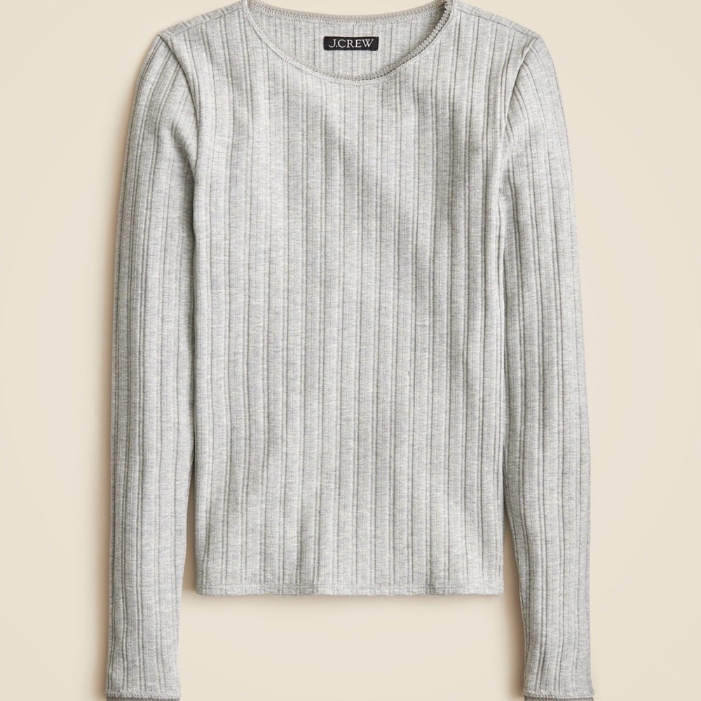 J.Crew Pointelle Long Sleeve Shirt (size large)